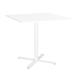 Taiga Furnishings 24" Square Metal Outdoor Dining Tablefrosted Black Coated Stand Metal in White | 29.5 H x 30 W x 30 D in | Wayfair