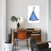 East Urban Home Chevro by Cate Odson - Gallery-Wrapped Canvas Giclée Print in Blue/White | 60" H x 40" W x 1.5" D | Wayfair URBH7125 38302315