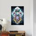 East Urban Home Floral Skull Series 'Vivid VI' Graphic Art Print on Canvas in Green/Red/Yellow | 40" H x 26" W x 1.5" D | Wayfair URBH7191 38302836