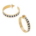 Kate Spade Jewelry | Kate Spade Graphic Striped Hoop Earrings | Color: Gold | Size: Os