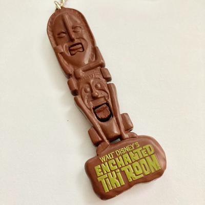 Disney Accessories | Disney World Enchanted Tiki Room Keychain Purse Charm Zipper Pull Disneyana | Color: Brown/Silver | Size: Os