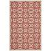 Red/White 96 x 60 x 0.5 in Area Rug - Ariana Vintage Floral Trellis Indoor & Outdoor Area Rug by Modway Polypropylene | Wayfair R-1142D-58