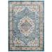 Blue/White 122 x 94.5 x 0.5 in Area Rug - Success Anisah Distressed Floral Vintage 5x8 Area Rug in Gray, Ivory, Yellow, Orange by Modway kids Polypropylene | Wayfair