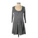 BDG Casual Dress - A-Line: Gray Print Dresses - Women's Size Small