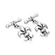 Sterling Silver Fleur-de-Lis Chain Link Cufflinks