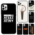 Coque avec logo KPOP ATEEZ coque de téléphone pour Apple iPhone 13 12 Mini 11 14 Pro Max XS X