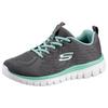 Sneaker SKECHERS "GRACEFUL - GET CONNECTED", Damen, Gr. 36, grau (grau, mint), Textil, sportlich, Schuhe, Freizeitschuh, Halbschuh, Schnürschuh in Schuhweite G (weit)