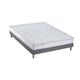 Ensemble matelas 100% latex 3 zones sommier gris 140x190