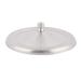 Picnic Stainless Steel Round Design Glass Water Cup Lid Cover 7.5cm Diameter - Silver Tone