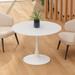 42.12"Modern Round Dining Table with Round MDF Table Top,Metal Base Dining Table