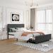 Elegant Upholstered Storage Bed Platform Bed with Metal Drawer
