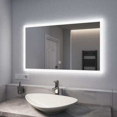 Led Badezimmerspiegel 100x60cm Badspiegel mit Dimmbarem Warmweißes/Kaltweißes/Neutrales Licht und
