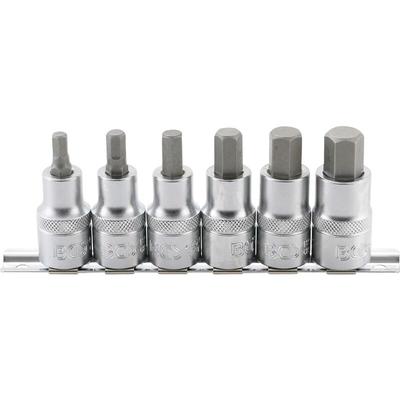 Bit-Einsatz-Satz Antrieb Innenvierkant 12,5 mm (1/2") Innensechskant 6 - 14 mm 6-tlg. Image