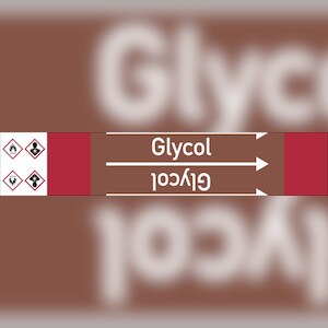 Rohrleitungskennzeichen Glycol - 33000x105 mm Folie selbstklebend Image