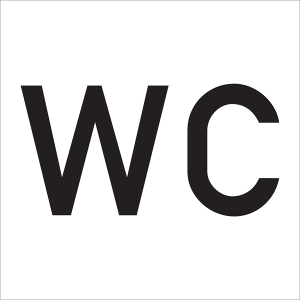 WC-Schild, WC - 300x300x2 mm Aluminium 2 mm Image