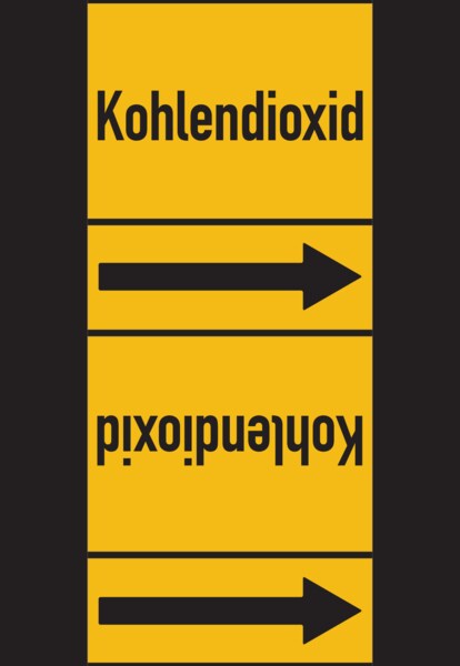 Rohrleitungskennzeichen Kohlendioxid - 33000x105 mm Folie selbstklebend Image