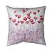 Pink Flowers in a Field Square Throw Pillow Polyester/Polyfill Begin Edition International Inc | 24 H x 24 W x 5.75 D in | Wayfair