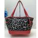 Coach Bags | Coach Park Ocelot Leopard Print Canvas Red Leather Trim Shoulder Tote Bag | Color: Gold/Red/Silver | Size: Os