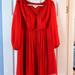 Jessica Simpson Dresses | Jessica Simpson, Size 10, Dress With Sheer Sleeves | Color: Orange/Red | Size: 10