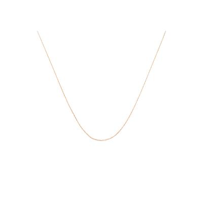 Women's Solid Rose Gold Rope Chain Necklace Unisex Chain 20" by Haus of Brilliance in Rose Gold