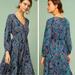 Anthropologie Dresses | Maeve Maplewood Neon Pattern Black A Line Dress | Color: Black/Blue | Size: Xsp