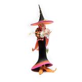 MacKenzie-Childs Patience Brewster Crystal Ball Witch Figure Resin in Black/Orange/Pink | 18 H x 6.25 W x 8.5 D in | Wayfair 08-41089