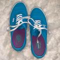 Vans Shoes | Light Blue White Vans Women’s Mens Authentic Low Sneakers Platform | Color: Blue/White | Size: 8