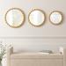 Madison Park Signature Marlowe Gold Beaded Round Wall Mirror 3-piece set Metal | 1.25 D in | Wayfair MPS95F-0041