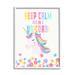 Stupell Industries Keep Calm Be A Unicorn Playful Quote Pastel Florals Giclee Texturized Art By Diane Neukirch Canvas in Blue/Pink | Wayfair