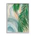 Stupell Industries Tropical Palm Tree Leaves Canvas in Blue/Green | 14 H x 11 W x 1.5 D in | Wayfair an-286_gff_11x14