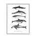 Stupell Industries Marine Life Orca Whales Canvas in Black/White | 20 H x 16 W x 1.5 D in | Wayfair an-260_wfr_16x20