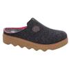 Pantoffel ROHDE "FOGGIA", Damen, Gr. 40, grau (dunkelgrau, meliert), Filz, klassisch, Schuhe, Hausschuh, Schlappen, Clog, Homeslipper mit Profilsohle