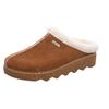 Pantoffel ROHDE "FOGGIA-D", Damen, Gr. 39, braun, Veloursleder, klassisch, Schuhe, Hausschuh, Clog mit herausnehmbarer Innensohle aus Lammwolle