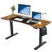 Inbox Zero Kashif 55" to 59" Electric Height Adjustable Standing Desk Wood/Metal in Black | 55 W x 24 D in | Wayfair