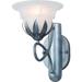 Red Barrel Studio® Xyanna 1 - Light Dimmable Antique Silver Armed Sconce Glass/Metal in White | 11 H x 7.5 W x 10.75 D in | Wayfair