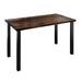 17 Stories Camile Solid Wood w/ Steel Legs Desk 29.25" H x 48" W x 24" D Wood/Metal in Black | 29.25 H x 48 W x 24 D in | Wayfair