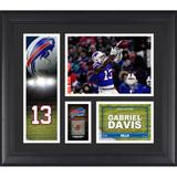 Gabriel Davis Buffalo Bills Framed 15" x 17" Player Collage with a Piece of Game-Used Ball