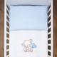 4 Piece 120x90 cm Duvet & Cover with Pillow & Pillowcase Bedding Set for Baby Cot (Elephant Blue)