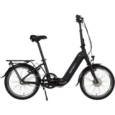 E-Bike SAXXX "Compact Comfort Plus" E-Bikes Gr. 33 cm, 20 Zoll (50,80 cm), schwarz (schwarz matt) E-Bikes