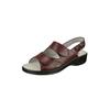 Sandale NATURAL FEET "Cornelia", Damen, Gr. 40, rot (weinrot), Lederimitat, casual, Schuhe, mit bequemem Sola-Stretch