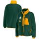 "Women's WEAR by Erin Andrews Green Bay Packers Polar Fleece Raglan Full-Snap Jacket"