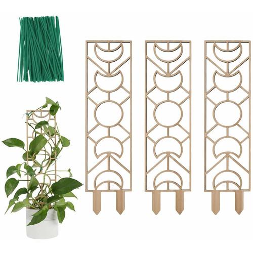 Pflanzenspalier für Kletterpflanzen Indoor-Topf, 16,2 Zoll kleines Holzspalier für Topfpflanzen mit