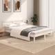 Lit adulte Contemporain Lit Double / Cadre de lit / Bois de pin massif 120x190 cm Blanc petit double