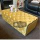 Handmade Chesterfield 3D upholstered coffee table footstool