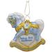 Baby's First Christmas Blue Foal Glass Ornament