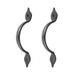 Black Spear Door Drawer Handle Pull 5 1/2" L Rustic Wrought Iron Colonial Cabin Classic Design Pack of 2 Renovators Supply