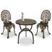 Patio Cast Aluminum Bistro Set with Umbrella Hole