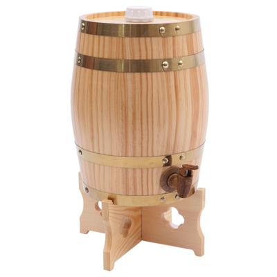 5L/10L Vintage Wood Pine Timber Wine Barrel Brandy Dispenser