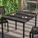 Square All-Weather Faux Teak Patio Dining Table with Steel Frame