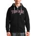 Men's Antigua Black Detroit Tigers Team Logo Victory Full-Zip Hoodie